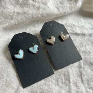 Gold Heart Studs