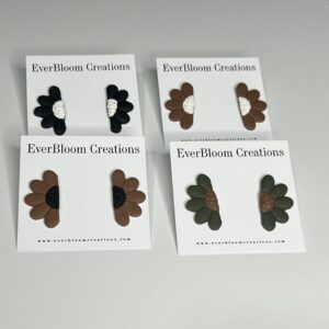 Half Floral Studs